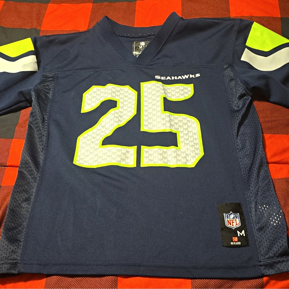 NFL Players Seattle Seahawks Richard Sherman #25 NFL Football Boys Size M Jersey